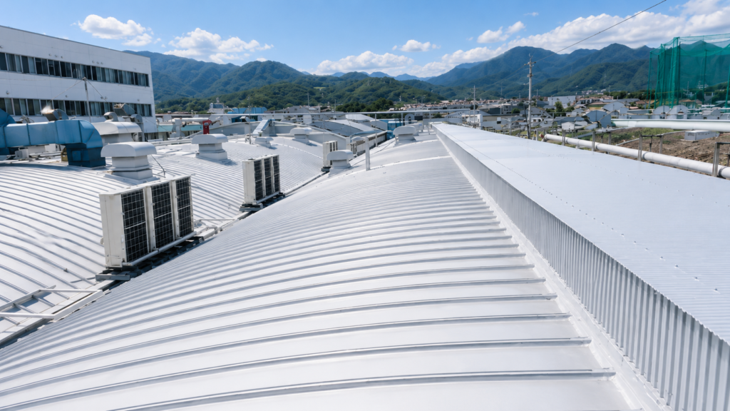 伊勢原市工場屋根塗装工事｜遮熱塗料で耐久性向上と暑さ対策・劣化防止